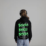 Bisous X Stone Snowboards Hoodie Zipper Black