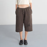 Shorts Oversized Dill Washed Brown