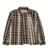 Shirt Zipper Check Black