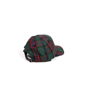 Cap Gianni Fleece Check Red