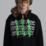 Bisous X Stone Snowboards Hoodie Zipper Black