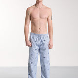 Pijama Pants Striped Navy Logos
