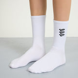 Socks Gianni Embroidery White
