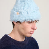 Beanie Fake Fur Light Blue