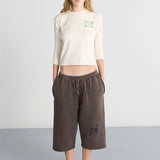 Shorts Oversized Dill Washed Brown