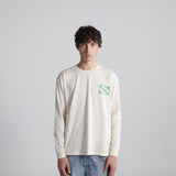 T-shirt LS Flyer Vintage White