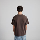 T-shirt Pochoir Washed Brown