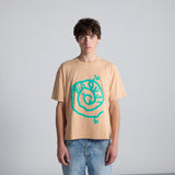 T-shirt Spiral Washed Beige