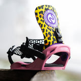 Bisous X Stone Snowboards Leopard Bindings